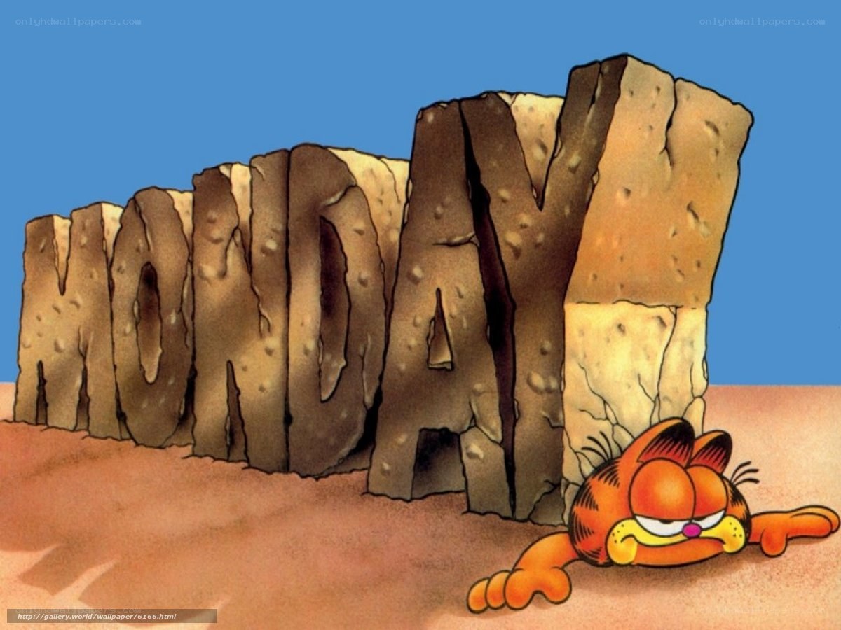 Garfield and the word Monday