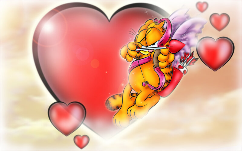 Garfield as Cupid