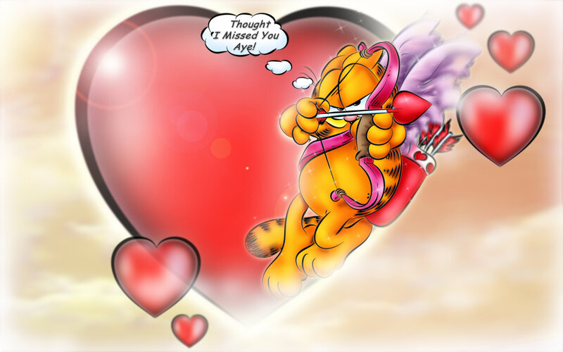 Garfield as Cupid — Red