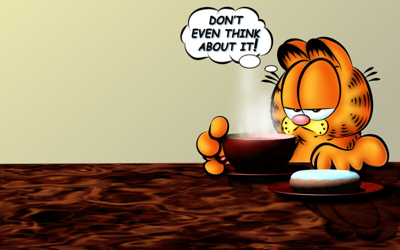 Garfield avoids coffee