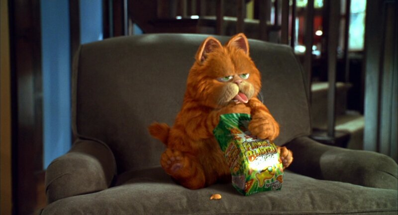 Garfield Cat Eating Chips