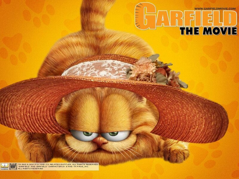 Garfield Cat Wearing Hat