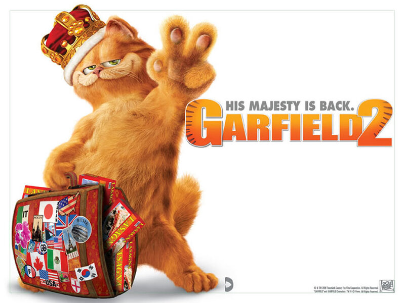 Garfield Cat with Suitcase