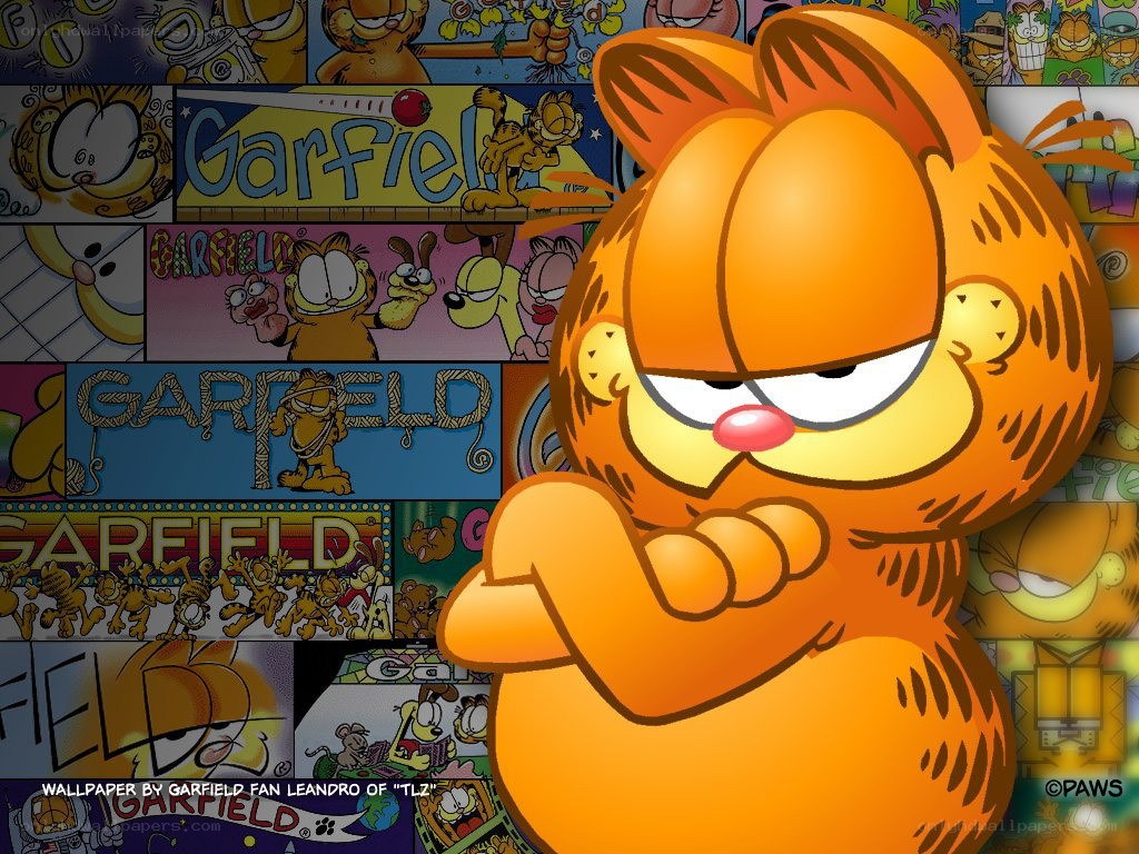 Garfield comic collage wallpaper