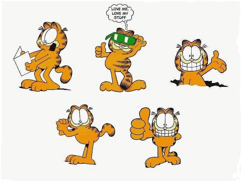 Garfield comic strip panels