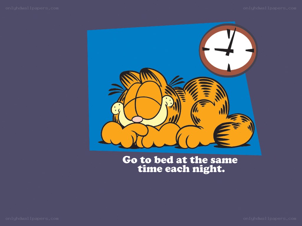 Garfield goes to bed