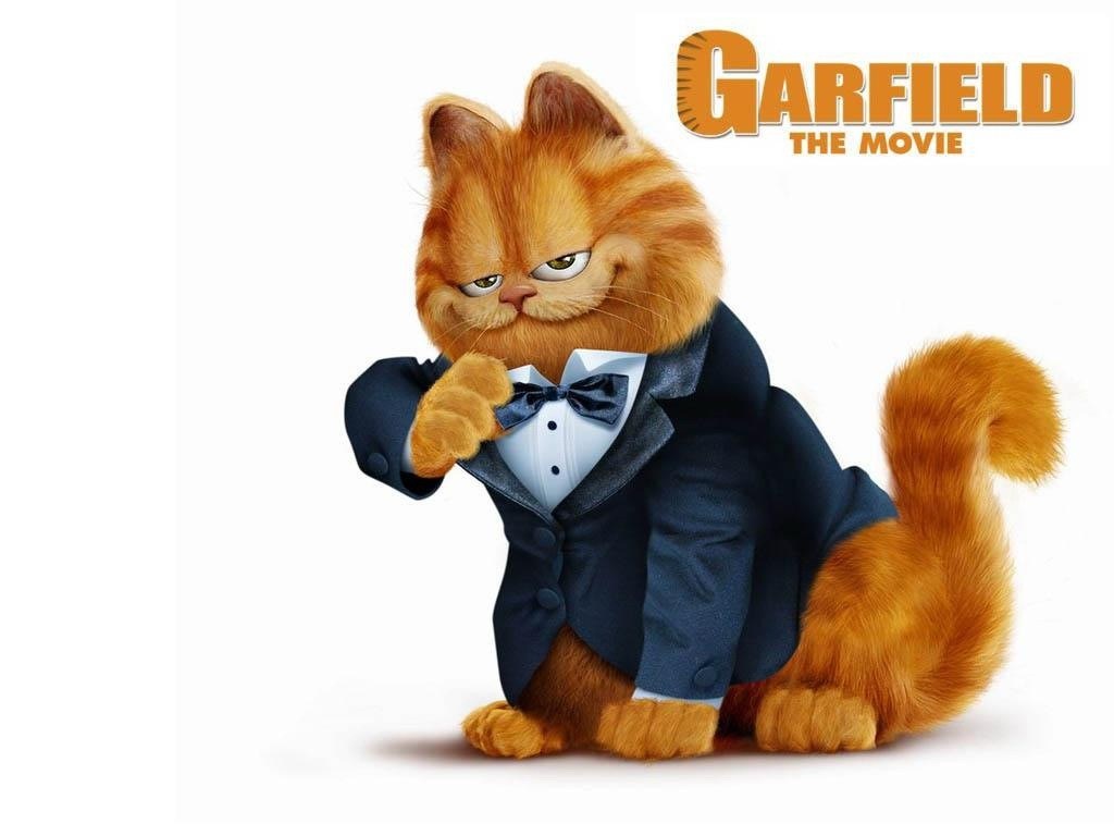 Garfield in a tuxedo