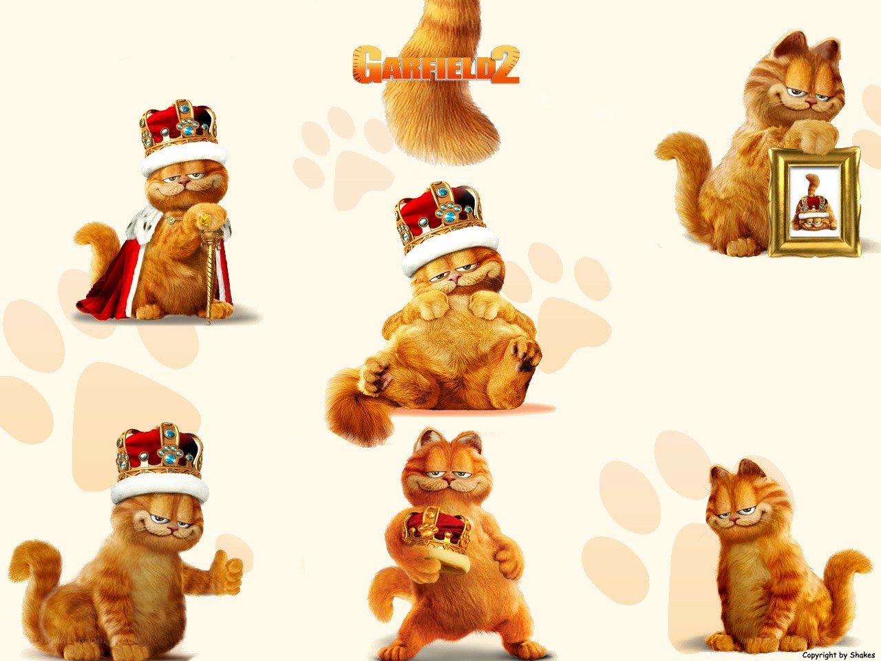 Garfield in royal attire
