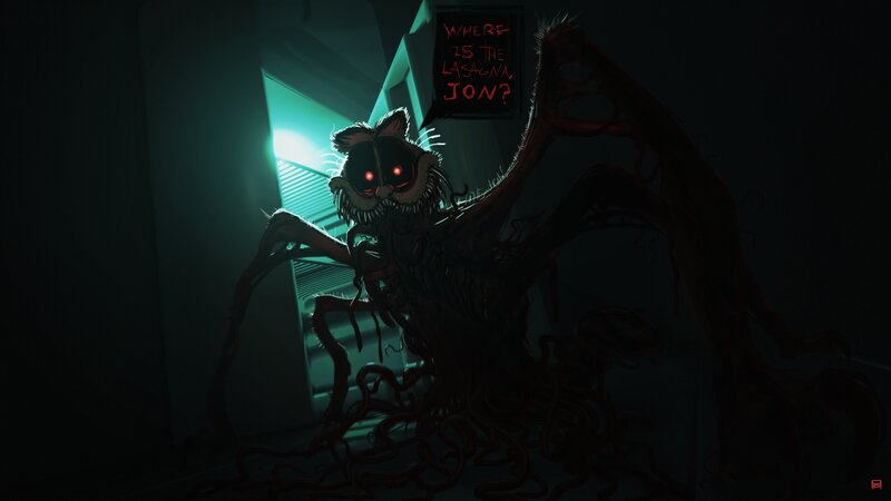 Garfield Monster in Hallway