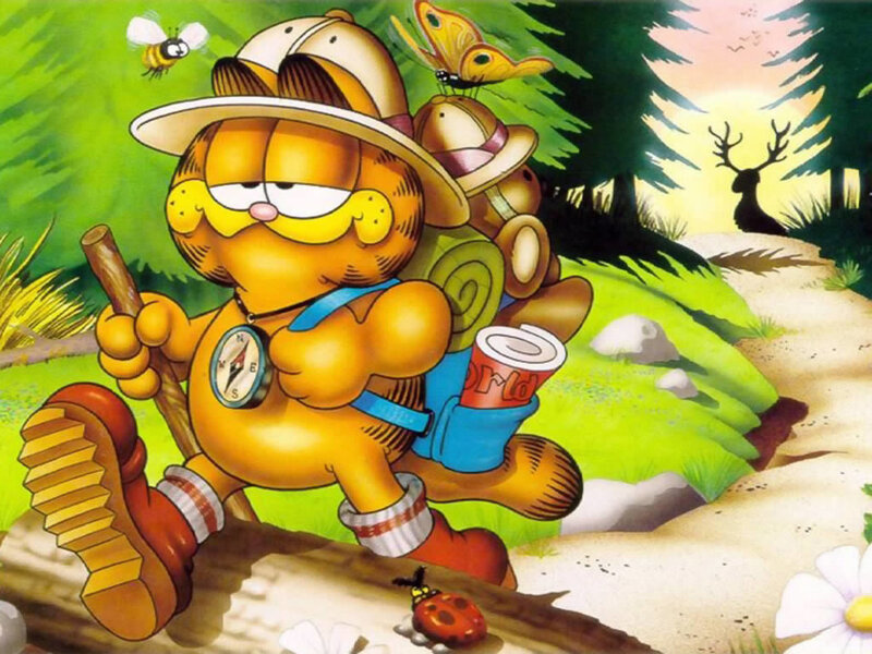 Garfield on a Hike