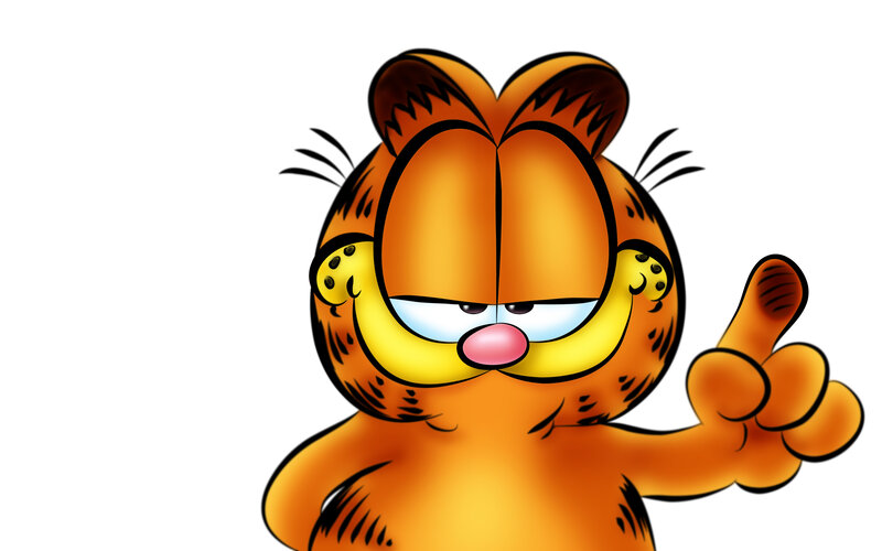 Garfield pointing finger