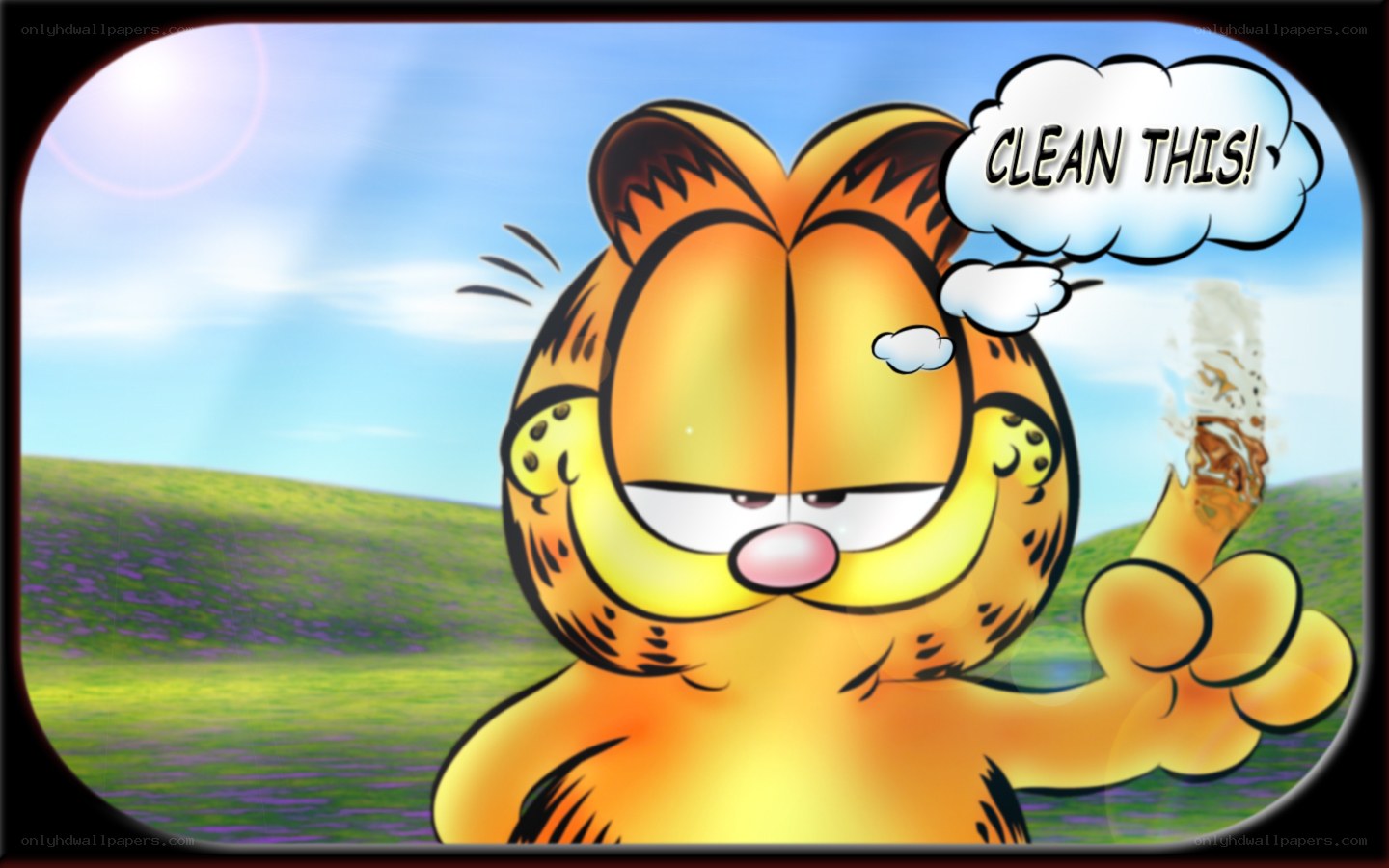 Garfield with a cigarette
