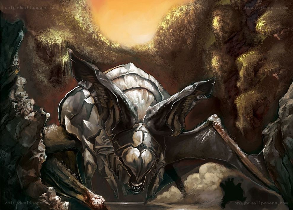 Gargoyle in a cave