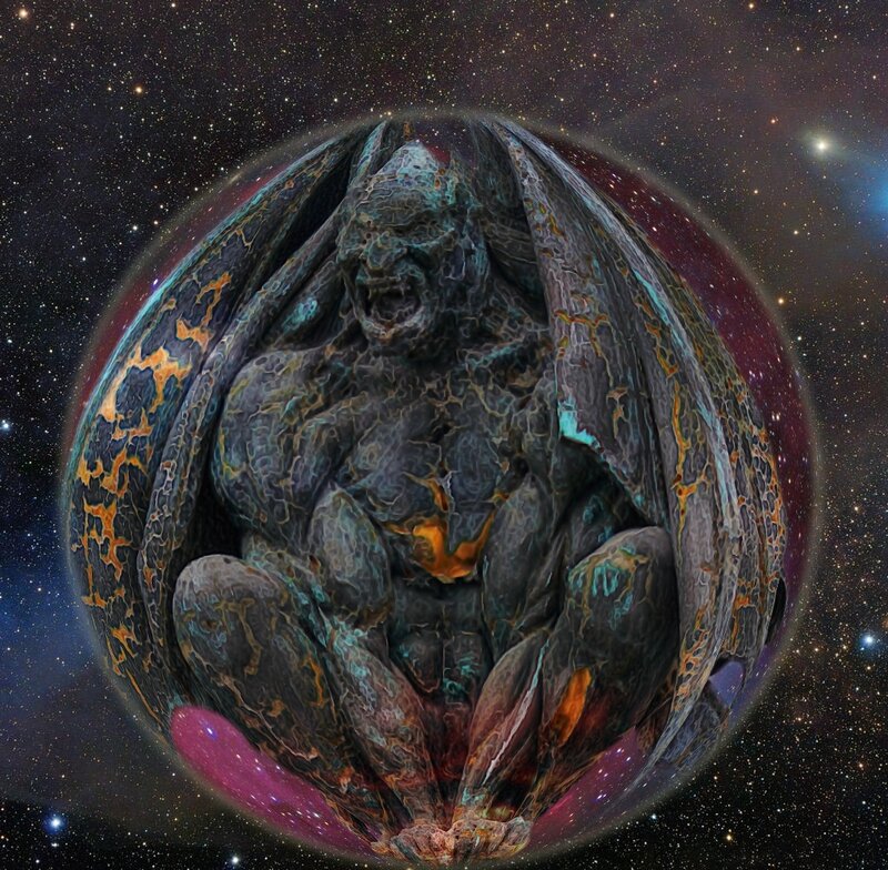 Gargoyle-like Creature in Sphere