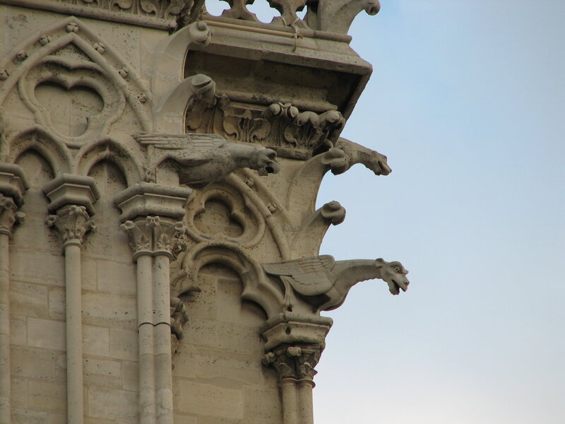 Gargoyle on stone building