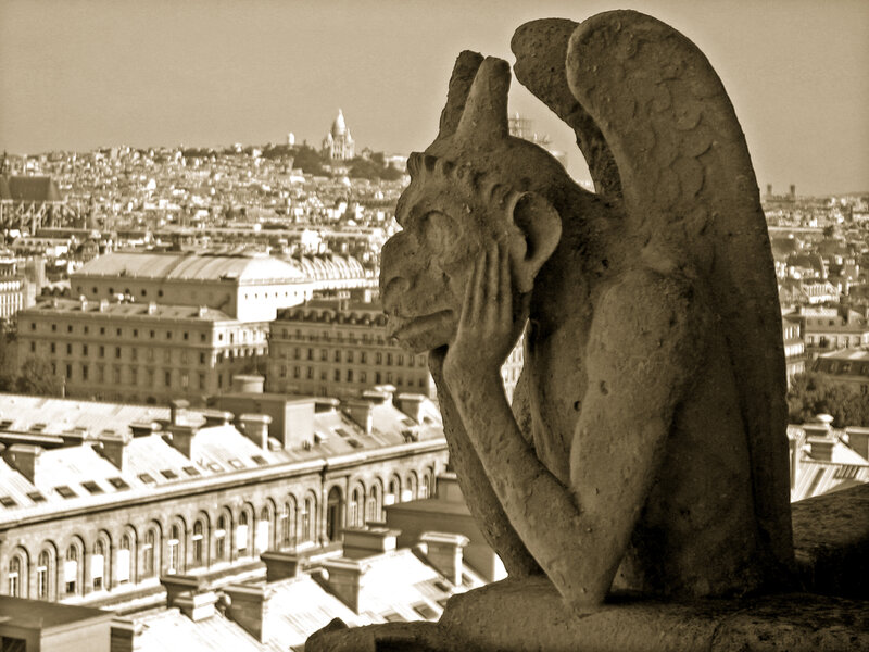 Gargoyle overlooking Paris