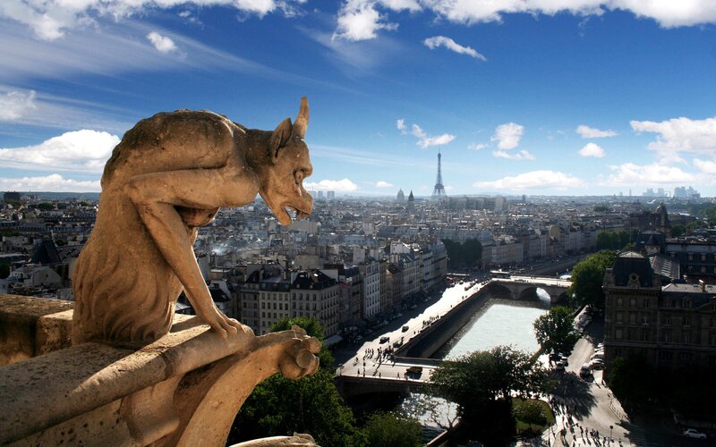 Gargoyle overlooking Paris