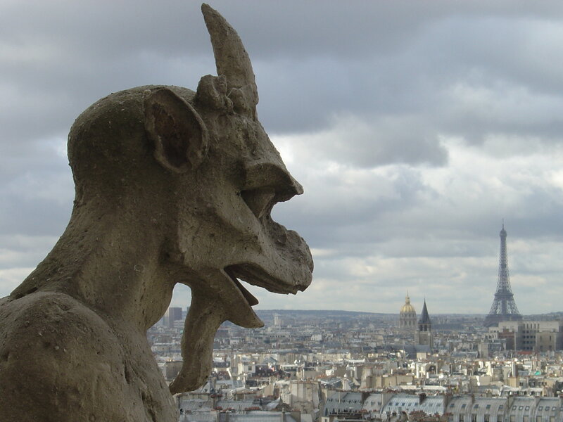 Gargoyle Statue on Building