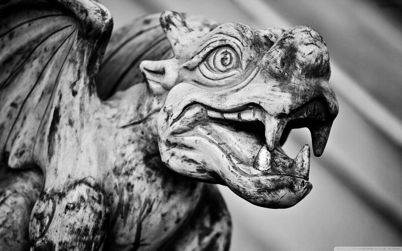 Gargoyle stone sculpture