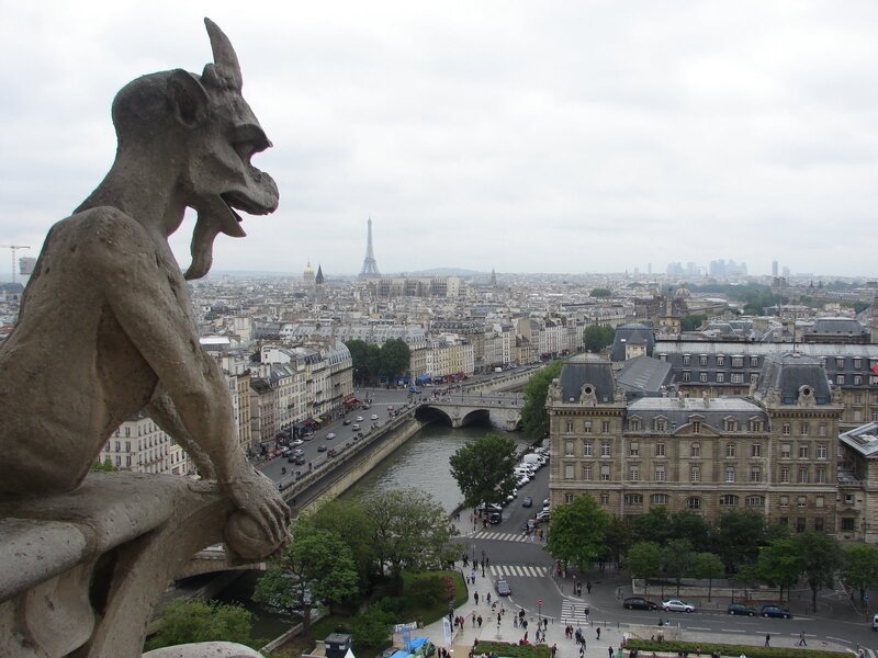 Gargoyle view of Paris