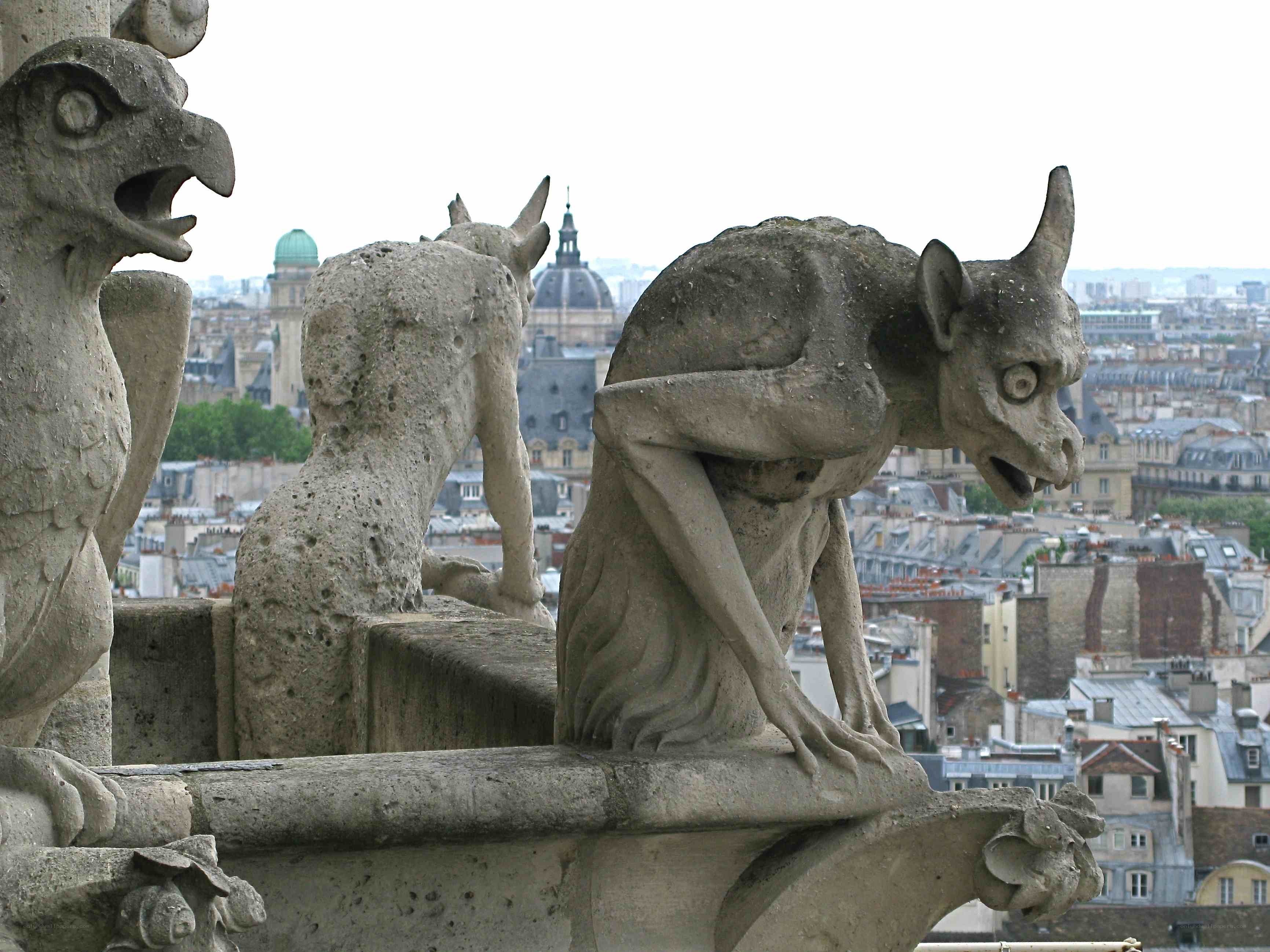 Gargoyles on a cathedral