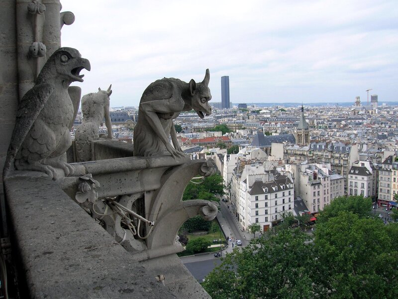Gargoyles overlooking Paris