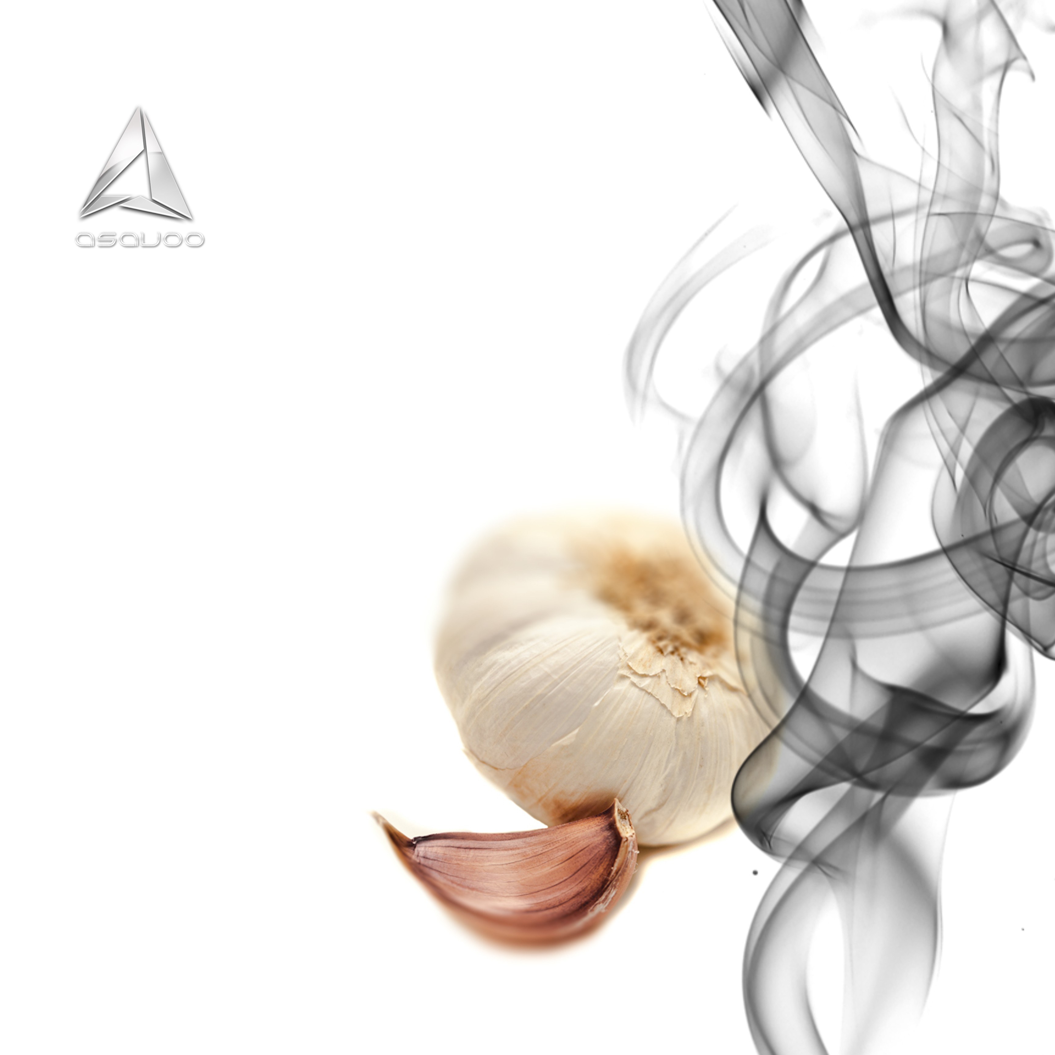 garlic with smoke swirl