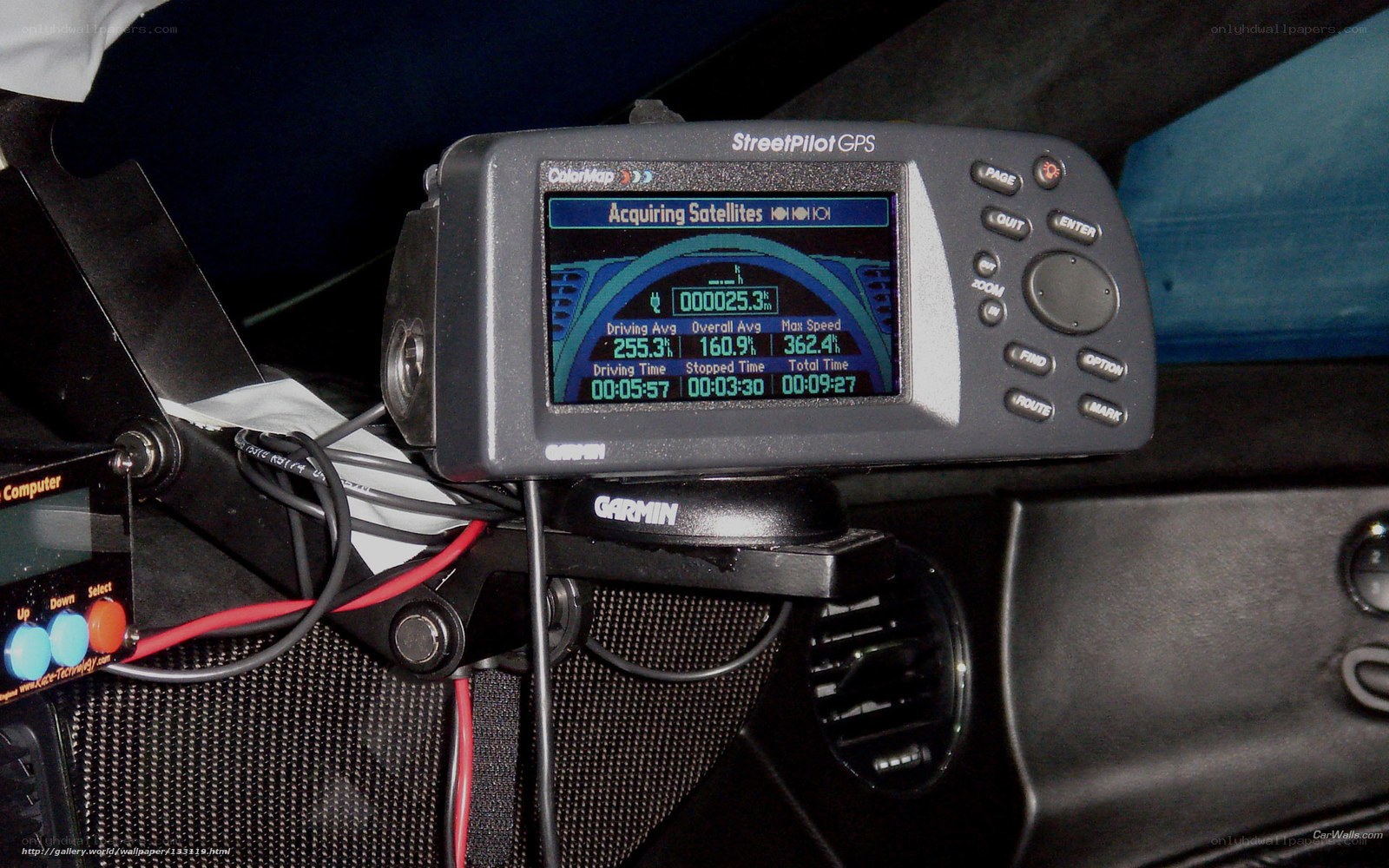 Garmin GPS in car dashboard