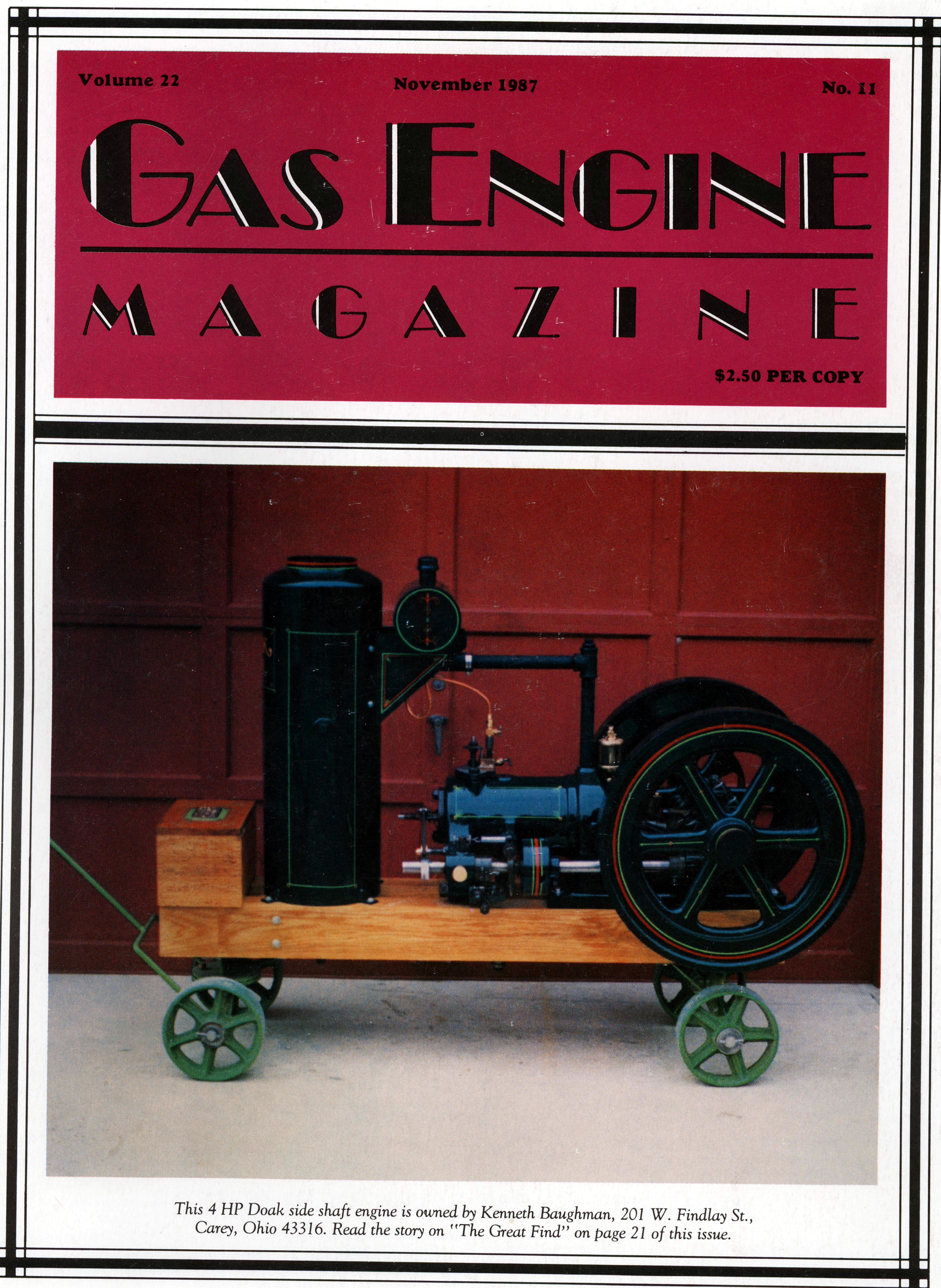 Gas Engine Magazine November 1987