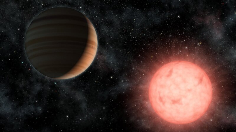 Gas Giant Planet — Black, Dramatic, Digital Art