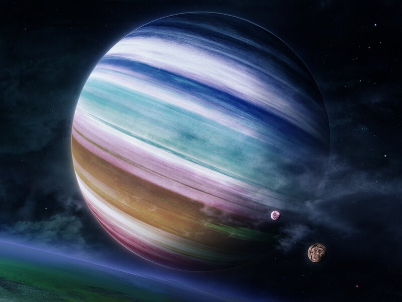 Gas Giant Planet — Blue