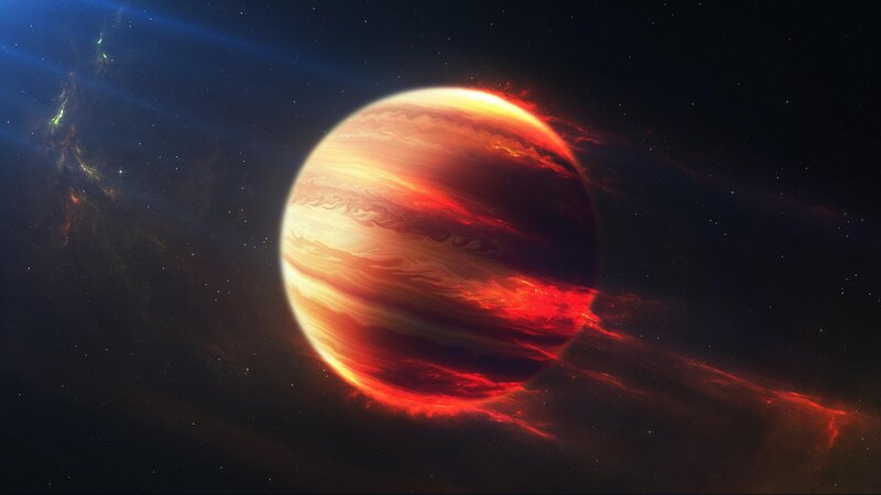 Gas Giant Planet — Red, Dramatic