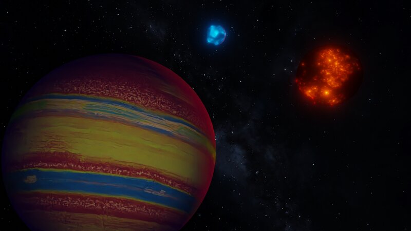 Gas Giant Planet System — Black
