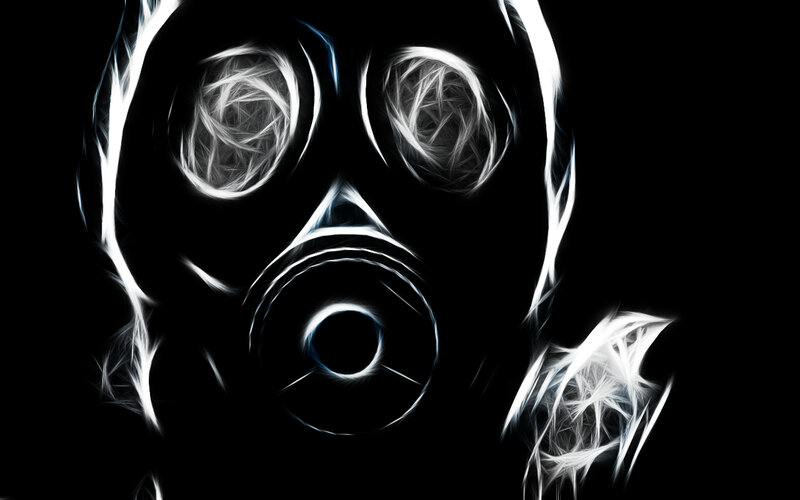 gas mask abstract art