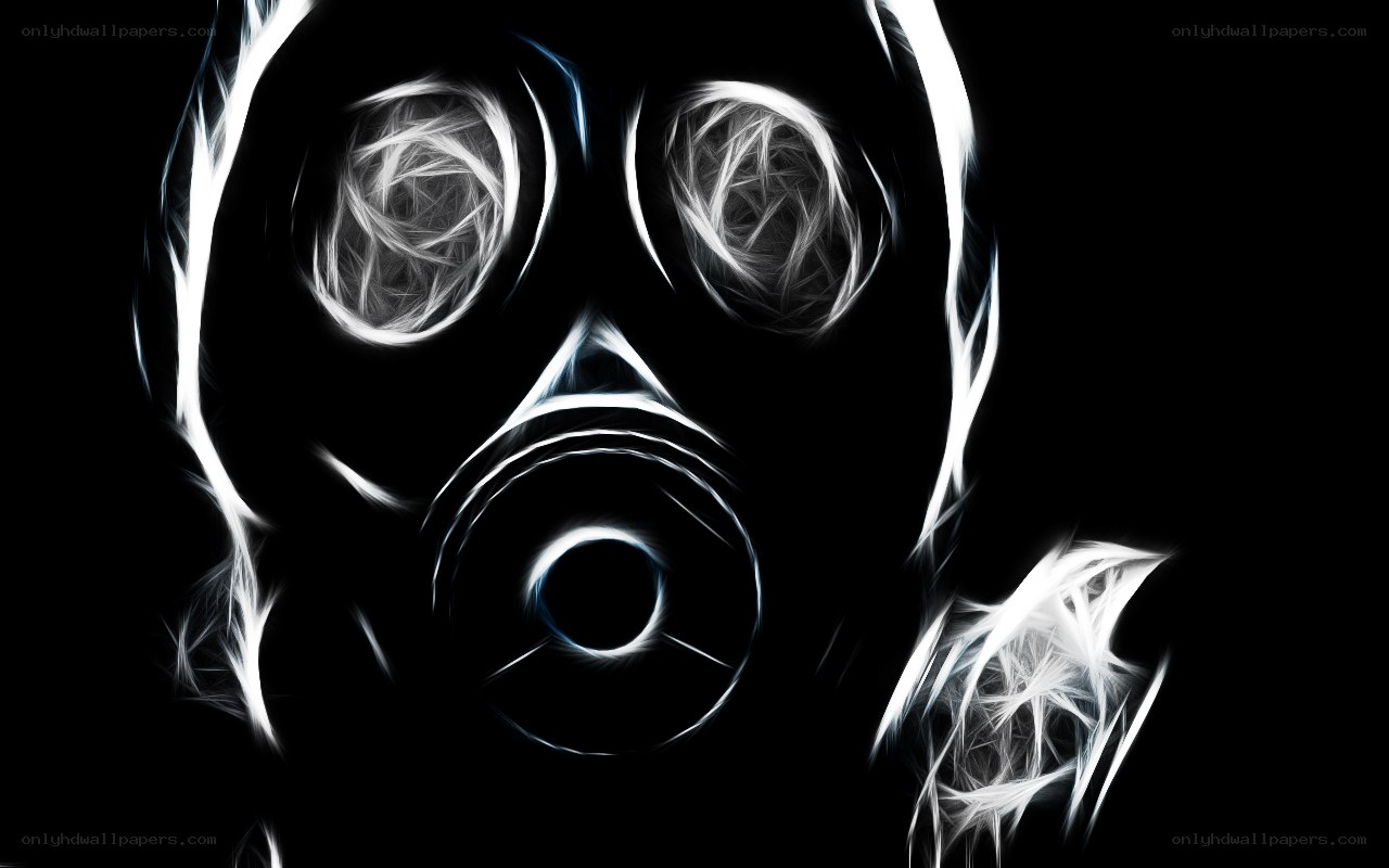 gas mask abstract art
