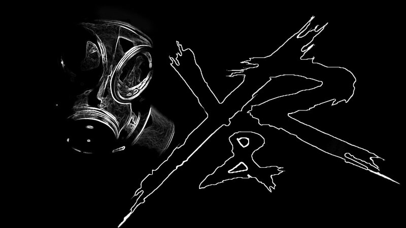 Gas Mask and Abstract Lines