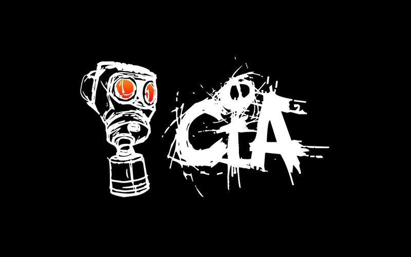 Gas Mask and Graffiti Letters