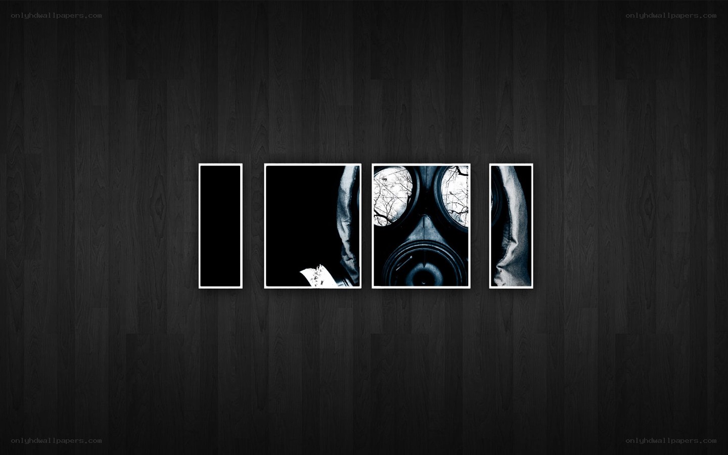 gas mask collage art