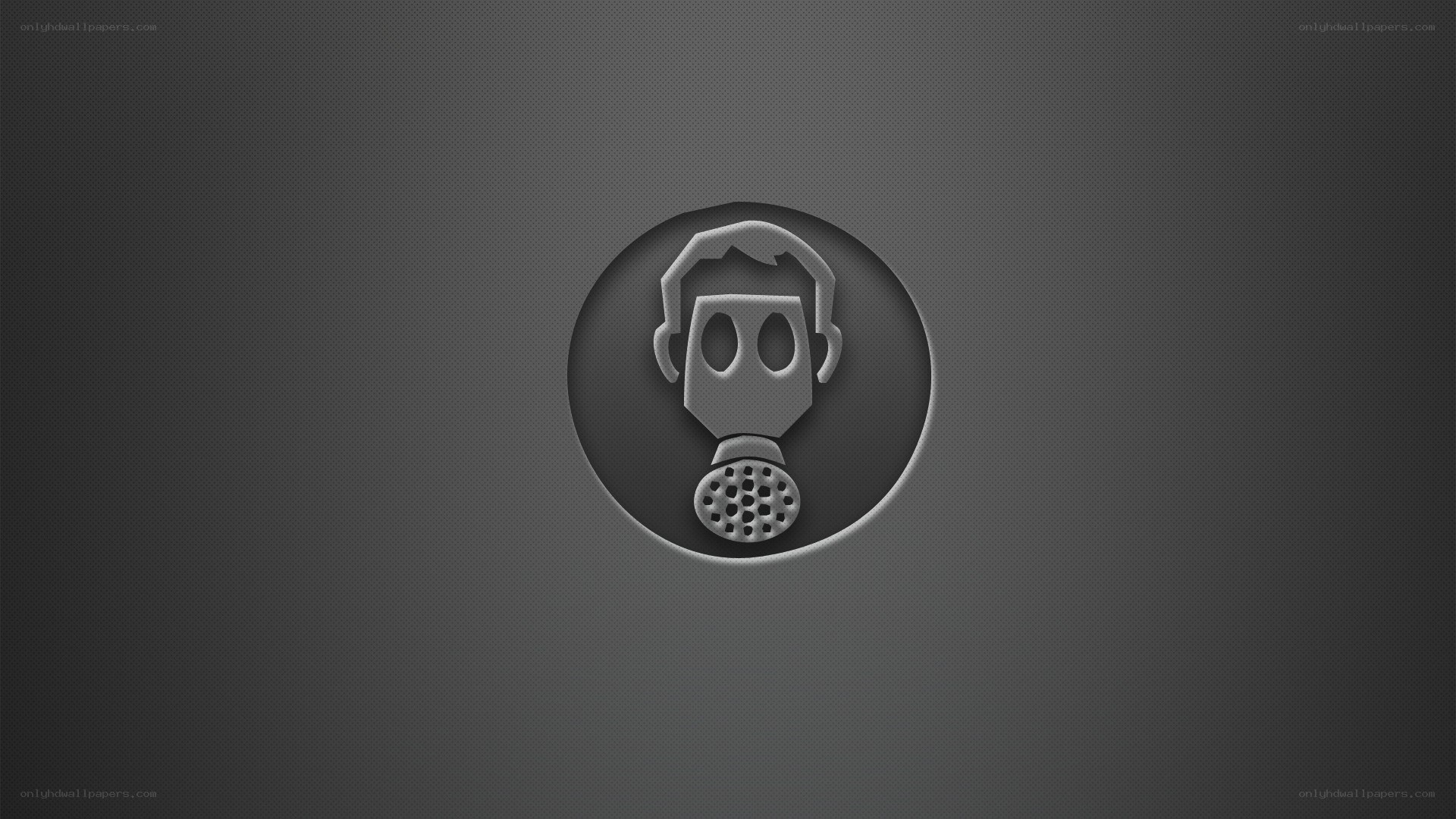 gas mask icon on dark background