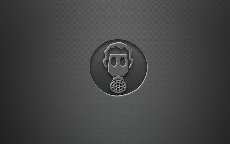 gas mask icon on dark background