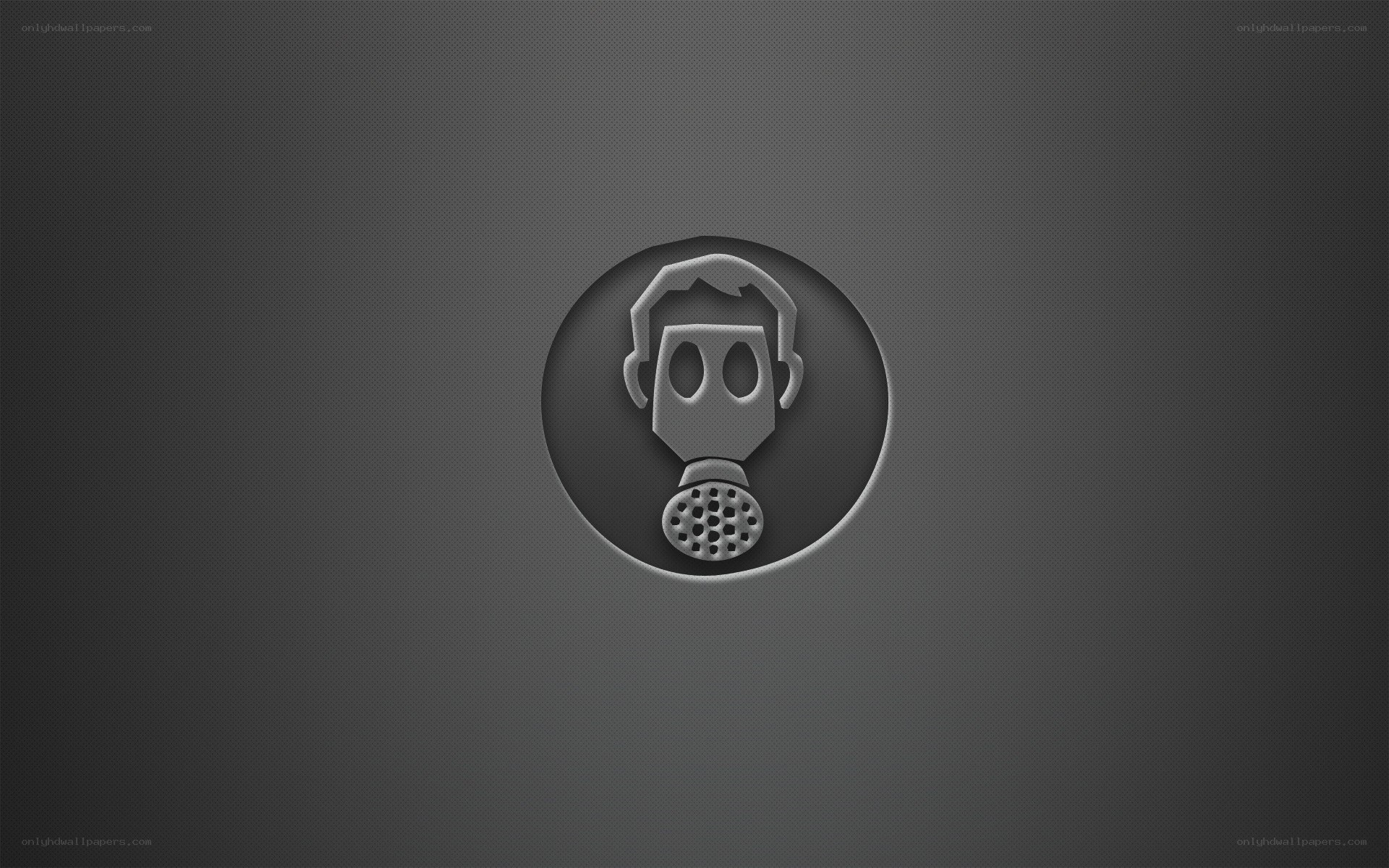 gas mask icon on dark background