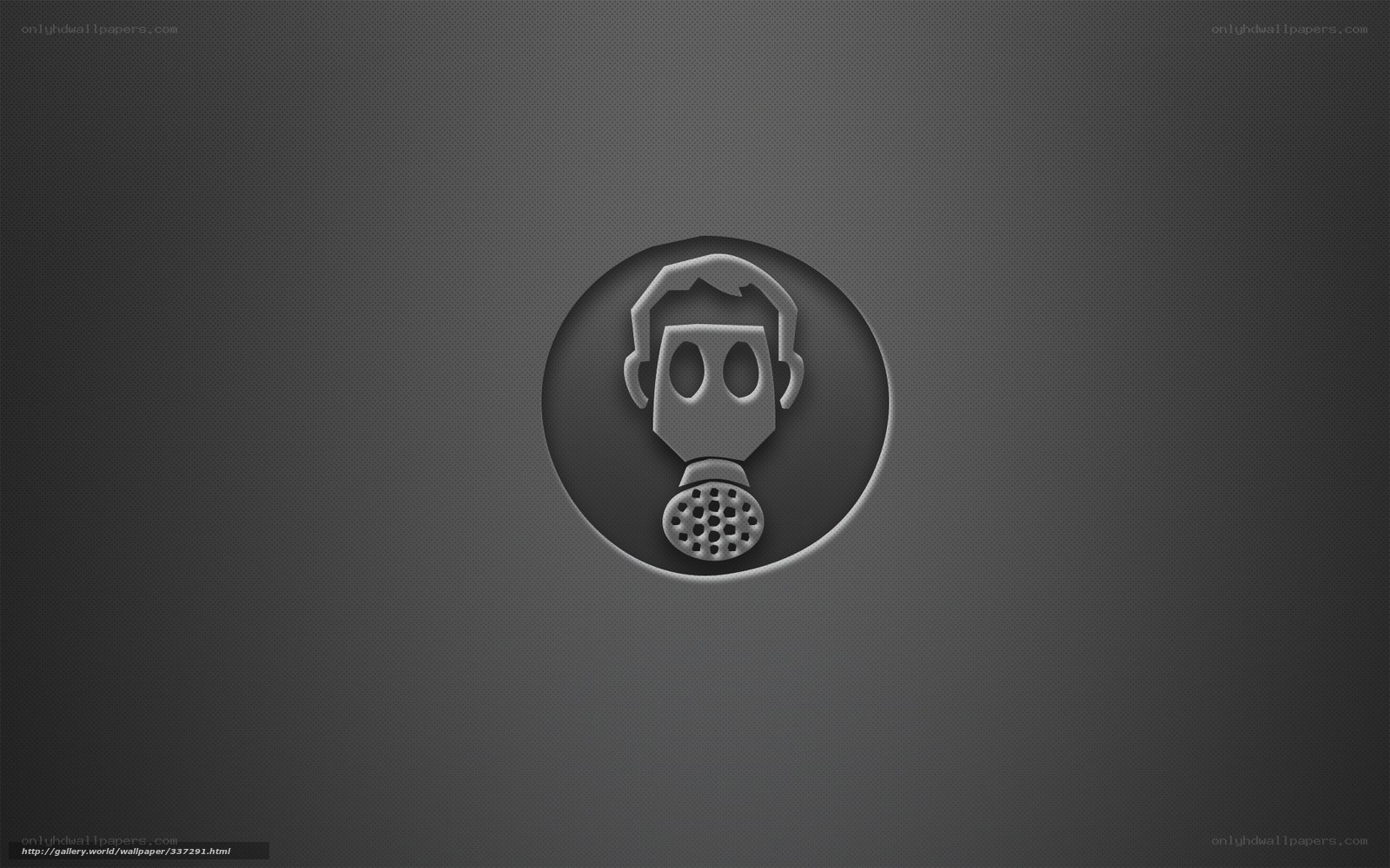 gas mask icon on dark background