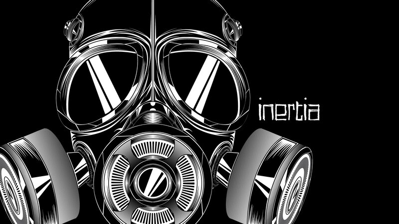 Gas Mask Illustration — Black, Dramatic, Vector Art
