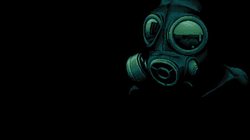 Gas Mask in Dark — Black
