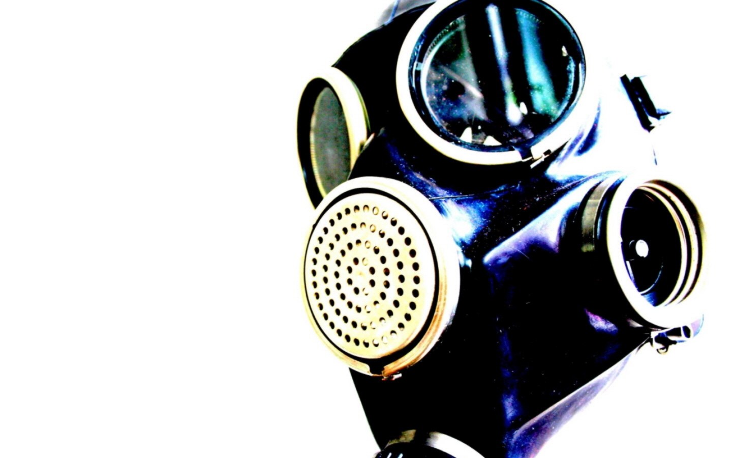 gas mask on white background