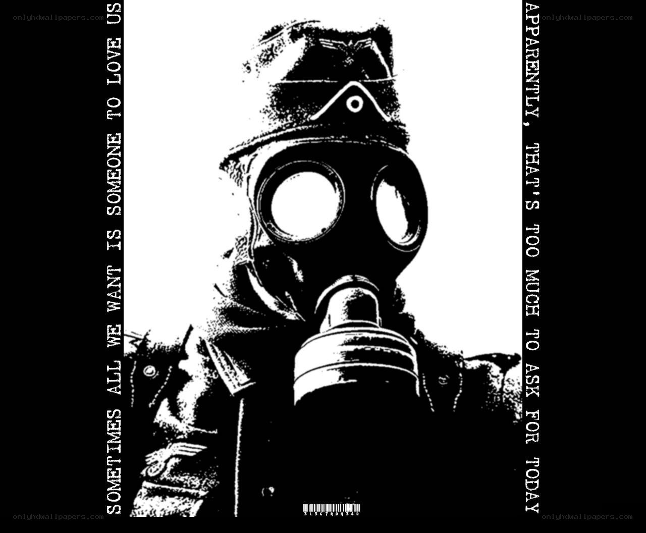 Gas Mask Soldier Art