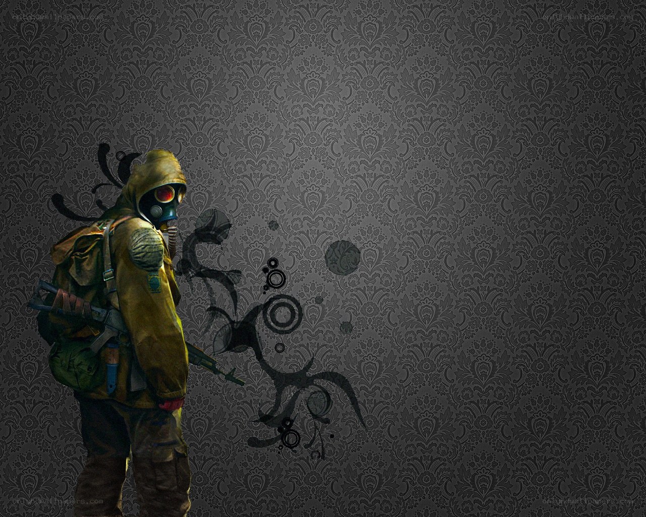 gas mask soldier wallpaper