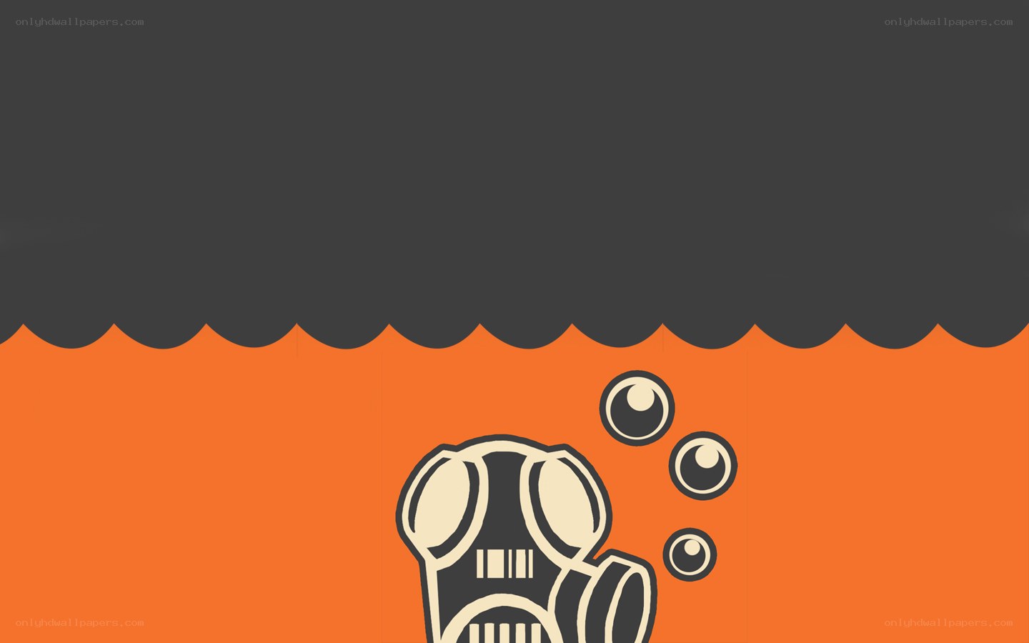 gas mask underwater