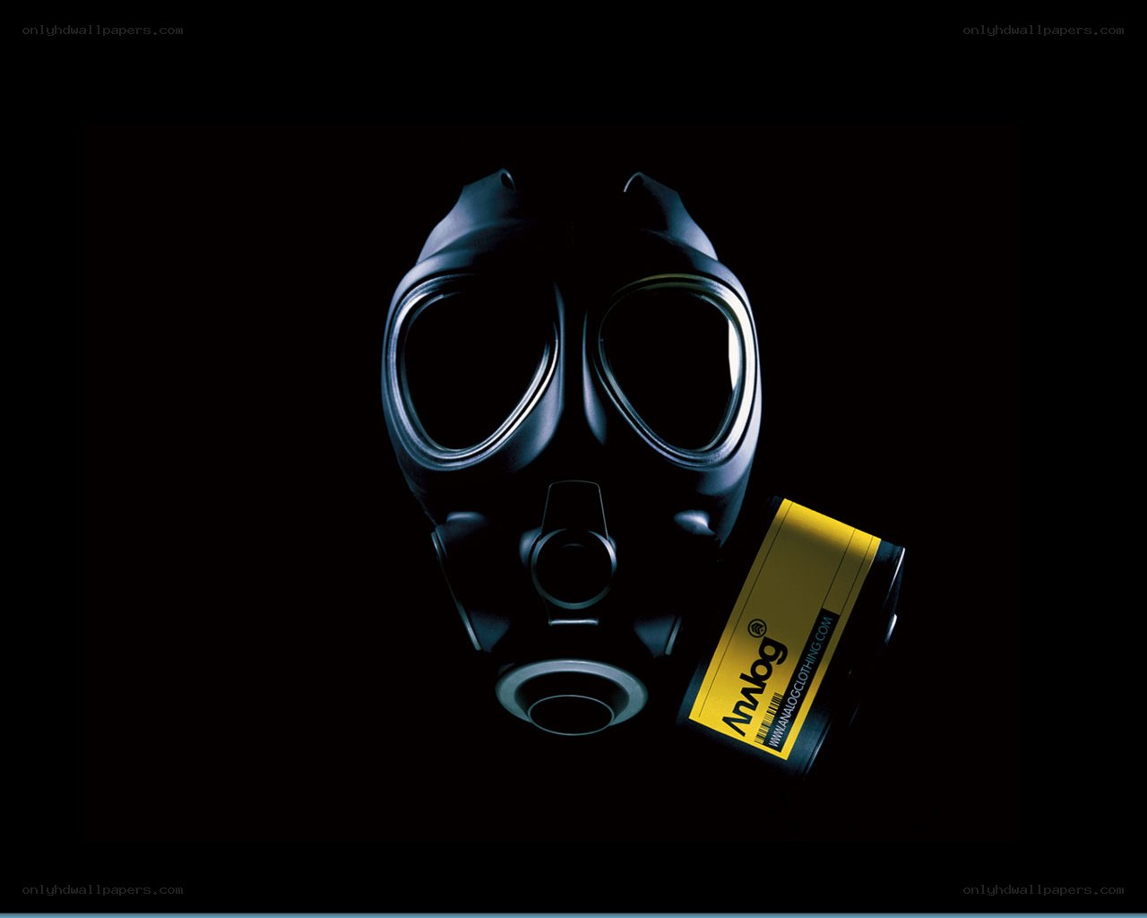 gas mask with filter canister