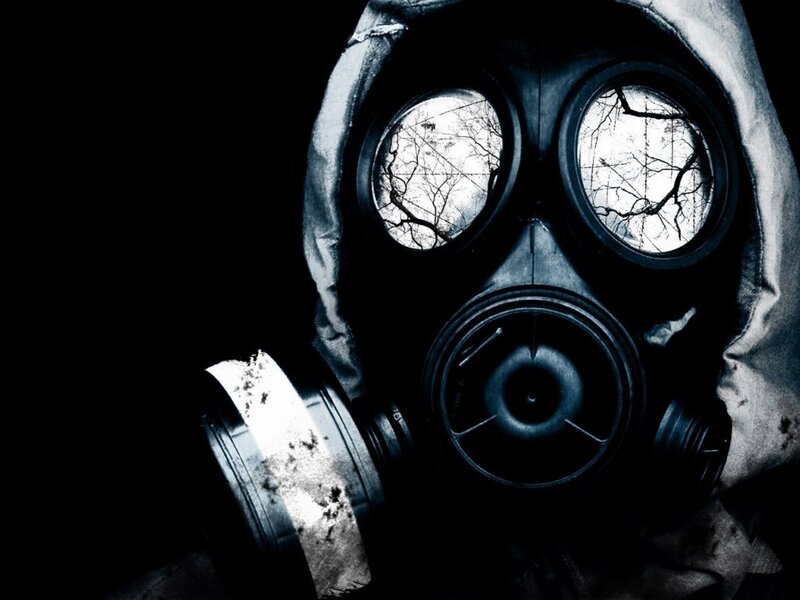 Gas Mask with Hood